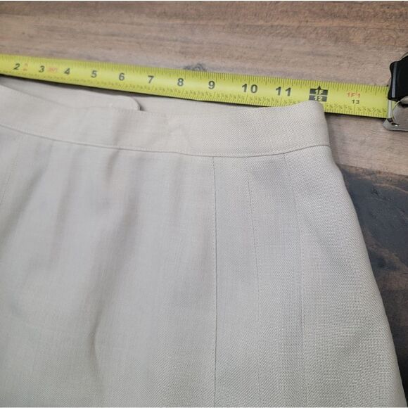 Evan Picone Vintage Pleated Midi Skirt Formal Business Casual Beige Size 10 - Picture 8 of 9